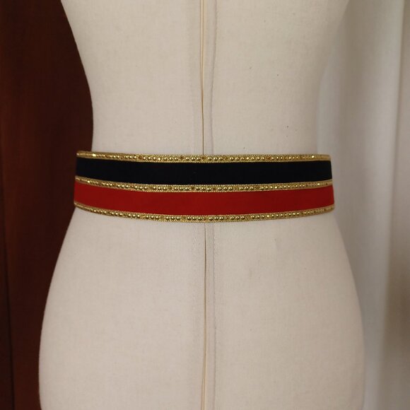 Vintage St. John Waist Belt, Gold Studded, Size 6/30" - Picture 3 of 7